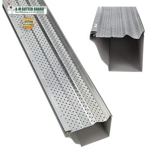 A-M Gutter Guard - Heavy Duty Lifetime Quality Aluminum Leaf & Debris Protection for 5-inch and 6-inch (5 Inch-200 Feet, Mill Finish) - Made in The USA