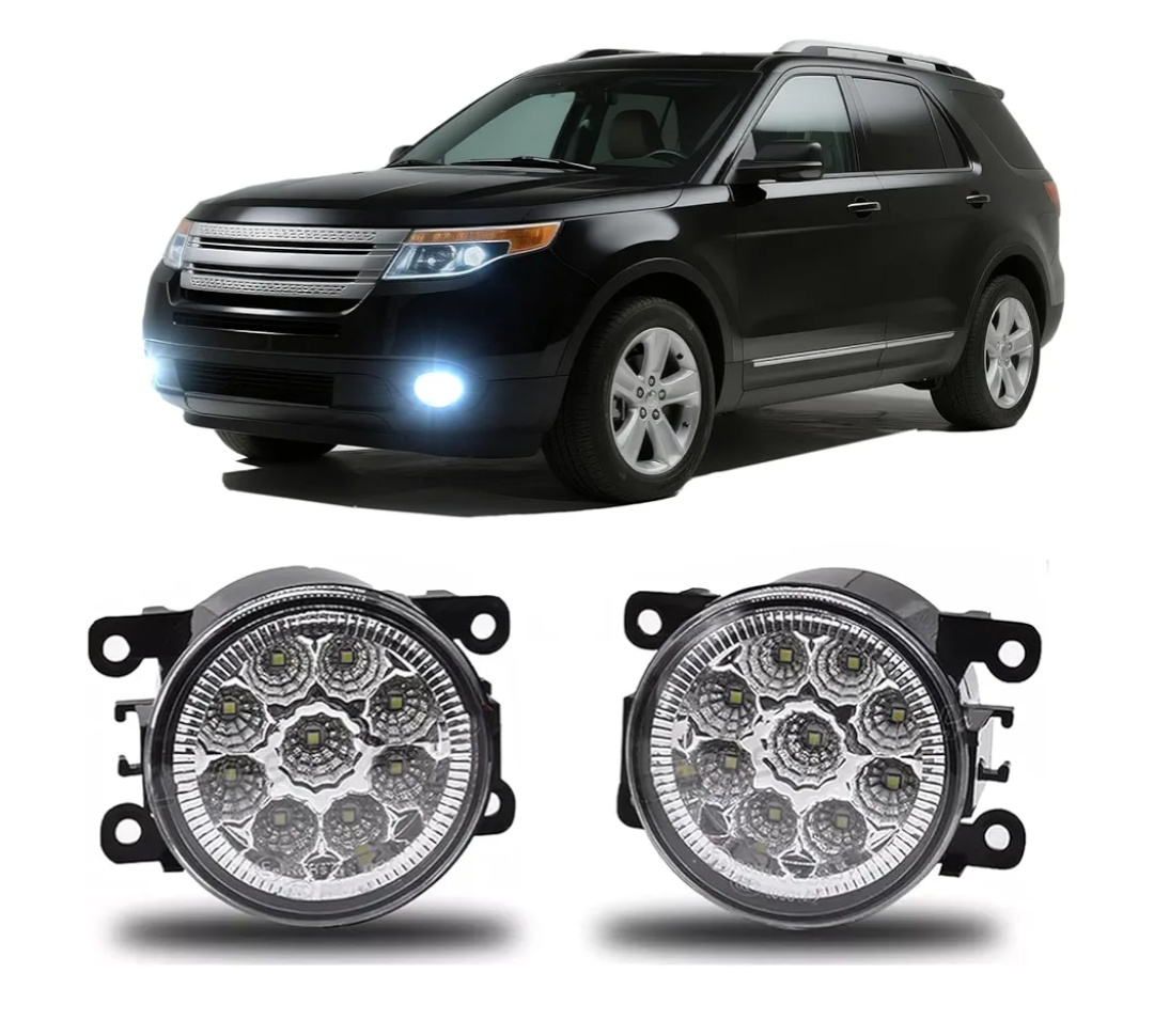 Fog Light Bulb 3.5 Inch Pair For Ford Explorer 2011-2015 Clear Lens Fog Lights Bumper Lamps,6000k,Pack of 2