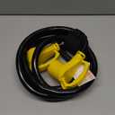 NEMA 14-50P/14-50R 10 FT 50 Amp RV/EV Extension Cord Outdoor with Grip Handle, 4 Prong Flexible Heavy Duty STW RV Power Cord Waterproof, 50A 125/250V 6250/12500W, Black-Yellow, ETL Listed