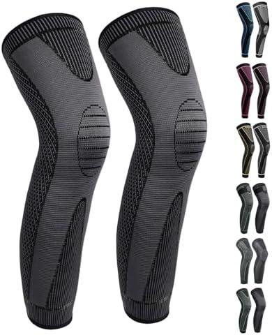 Full Leg Sleeves Long Compression Leg Sleeve Knee Sleeves Protect Leg, for Man Women Basketball, Arthritis Cycling Sport, Size: XL