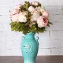Duovlo Fake Flowers Vintage Artificial Peony Silk Flowers Wedding Home Decoration,Pack of 1 (Light Pink)