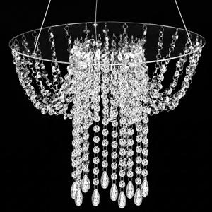 17.7 Inches Cake Stands Faux Acrylic Crystal Chandelier Style Drape Suspended Cake Swing, Pre Assembled Acrylic Cakes Stand (No Assembly Required) for Cakes Wedding, Birthday, Party Desserts Display