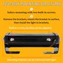 LED Emergency Strobe Lights for Vehicle Trucks, 4 in 1 LED 32W 12-24V Warning Hazard Flashing Strobe Light Bar, Roof and Side Installation Off Road (White Amber)