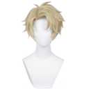 LABEAUT Anime Blonde Wig for Cosplay Wig Fluffy Male Short Gold Yellow Wigs for Cosplay Costume Halloween Party Wig + Wig Cap (Blonde)