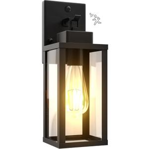 Motion Sensor Dawn to Dusk Outdoor Sensor Light Fixture Anti-Rust Exterior Wall Lighting Waterproof Outdoor Wall Lantern for Porch Patio Front Door Garage (1 Pack)