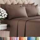 King 6 Piece Sheet Set - Comfy Breathable & Cooling - Ultra Soft Hotel Luxury Bedding Set with 8-16 Inch Deep Pockets - 1 Flat & 1 Fitted Sheet & 4 Pillowcases - Cozy, Wrinkle Free & Easy Care - Brown