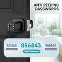 Richelock Fingerprint Door knob, Smart Biometric Door Lock with Keypad, Keyless Entry Code Door Knob, Waterproof & Weatherproof , Auto Lock ,Voice Navigation, For Bedroom, Gate,Office -Matte Black