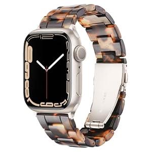 Light Apple Watch Bands-Fashion Resin band 38mm/ 40mm/ 41mm/ 42mm(Series 11 10), iWacth Bands, Apple Watch Bands for Women, Compatible with iWatch Bands for Women Series 11 SE 10 9 8 7 6 5 4 3 2 1 Ultra 2 1-Tortoise Stone