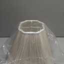 Royal Designs Inverted Cut Corner Pleated Designer Lamp Shade, Eggshell, 7 x 15 x 11.5