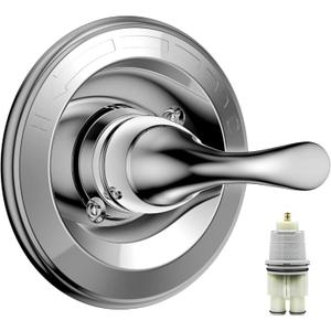 T13020 Shower Handle Replacement, compatible with Delta Classic 13 Series, Single-Function Shower Valve Trim Kit, Brushed Nickel Shower Trim Kit (Cartridge Included)