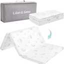 Lilian&Gema Pack and Play Mattress 38"x26"x1.5", Pack N Play Mattresses Pad for Play Pen and Playard, Premium Foam Playpen Mattress Topper with Washable Cover & Traveling Bag for Baby Toddler