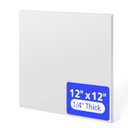 High Density Polyethylene (HDPE) Sheet, Heavy Duty Plastic Board for DIY & Industrial Use (White, 1/4"x 12"x 12")