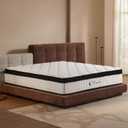 BLONIKA Queen Mattress 12 Inch, Medium Firm Hybrid Mattress in a Box, Memory Foam & Individually Pocketed Springs for Pressure Relief & Motion Isolation, CertiPUR-US Certified, White & Black
