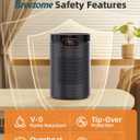 BREEZOME Space Heater, Portable Electric Heaters for Indoor Use with Thermostat & 24H Timer, 1500W PTC Ceramic Quiet Fast Heating Desk Heater, Safety Room Heaters for Home Bedroom Office
