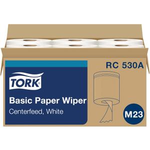 Tork Centerfeed Hand Towel White One-at-a-time Dispensing, M23 Compatible 6 Rolls x 530 Sheets (RC530)