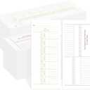 LOTMER 500 Count Time Cards for Employees Weekly, 2 Sided Time Cards Sheets, 3-3/8" x 8-1/4" Time Cards, Named Days