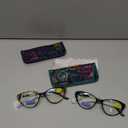 EYEURL Cat Eye Reading Glasses for Women 2 Pack Blue Light Blocking Readers for Ladies Spring Hinge Fashion Pattern +1.50 Anti Eyestrain UV Protection