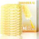 BOMBDEAL 40 Count Disposable Microfiber Duster Refills for Swiffer - 360° Heavy Duty Refills (Handle Not Included)
