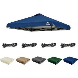 8x8ft Canopy Replacement Top Cover with Air Vent, UV Protected & Waterproof Pop-up Canopy Roof, Adjustable Elastic Straps for Outdoor Patio Garden Sun Shade Tent (Frame not Include) (Blue)