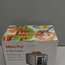 Mecity 2 Slice Toaster Touch Screen 1.5" Wide Slot, Stainless Steel Smart Bread Toaster for Bagel Muffin Waffle Gluten Free Breads, Timer, Defrost, Reheat, 120V 825W
