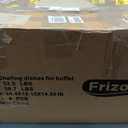 Frizoky Gold Rectangular Chafing Dishes, 44QT 4 Pack,  Gold 4 Large Pans