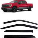 Window Rain Guards,Vent Deflector,Window Visors,Outside Mount Fits for 2015-2024 Ford F-150 Crew Cab,2017-2024 Raptor F-150&F-250 Super Duty& F-350 Super Duty,4pcs