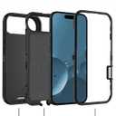 for iPhone 17 Air Case, Heavy Duty 3 in 1 Hybrid Military Grade Shockproof Drop Full-Body Protective Cover for iPhone 17 Air (6.6 Inch, 2025), Basketball Surface