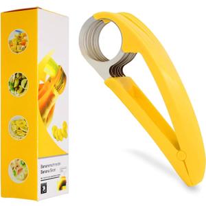 ABS+ stainless steel banana slicer and vegetable peeler, kitchen tool, suitable for banana, strawberry, ham sausage,