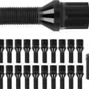 SCITOO 20Pcs M12x1.25 Wheel Lug Bolts 12x1.25 Lug Nut Bolts Shank Length 28mm with 2 Key Fit for Jeep for Cherokee for Renegade,for Fiat 500X 500L,for Chrysler 200,for Dodge Dart,for Alfa Romeo 4C