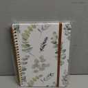 Ruled Spiral Writing Notebook, A5 Hardcover Lined College Journal for Women Lady Girl, Cute Eucalyptus Flower Strong TwinWire Binding with Premium Paper, 8.4 X 6, Perfect for School, Office, Home