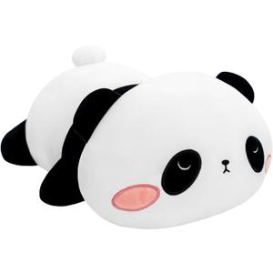 SQEQE Weighted Panda Plush, Weighted Panda Stuffed Animal, Cute Plushies Soft Bear Pillow Toy Gift for Kids Adults 13.8 Inch, 1.6 Lbs