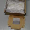 Fullhawl 12 Set Sublimation Ornament Blanks with Gift Box 2.9" Christmas Ornaments Ceramic Discs Ornaments Bulk Packaging Box for Personalized Xmas Tree Heat Press Printing(Kraft Paper)