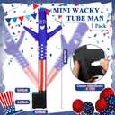 Poen 4th of July Table Centerpiece Decoration Mini Inflatable Tube Man Desktop Wacky Waving Tube Man for Patriotic Decorations USA Flag Party Favors Gag Gifts(Independence Day Style)