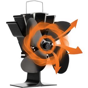 Wood Stove Fan Heat Powered - Fireplace Fan, Wood Stove Accessories 4 Blades Heat Powered Fan, Woodstove Fan Non Electric for Gas/Pellet/Wood Log Burner Stove by Underwood Aggregator