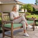 Summsun Outdoor Bench Cushion: Waterproof and Fade Resistant Patio Furniture Cushions - Non-Slip Bench Pad Cushion with Removable Cover for Garden Swing Porch Sofa Settee, 45 x 18 Inch, Sage Green