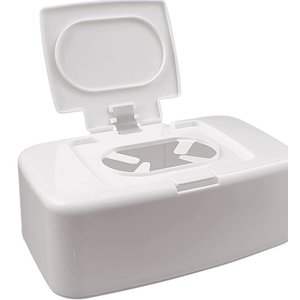Wet Wipes Box, Baby Toilet Paper Box, Wet Wipes Box, Wet Toilet Paper Box with Lid for Home and Office (White(1pc))