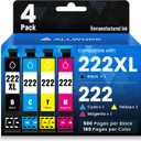ALLWORK 222XL 222 Remanufactured Ink Cartridges Replacement for Epson 222 T222XL 222XL T222 T222120 T222220 T222320 T222420 Works with Epson Expression Home XP-5200 Workforce WF-2960 Series Printer