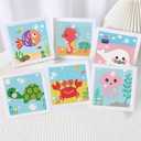 DIYGEMDOT 6 Pack Diamond Art Kits for Kids, Cute Animals Diamond Painting for Beginners, DIY 5D Gem Art for Girls & Boys Ages 6-8-10-12, Children's Christmas Gifts (6x6 inches) (Y002)