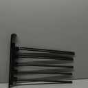 Swivel Towel Rack, Towel Bar with Wall Mounted 180 Rotation, 6 Arms Towel Hanger SUS 304 Stainless Steel, Space Saving for Kitchen, Bathroom, Outdoor, Matte Black
