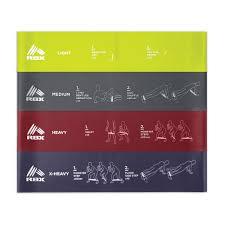 RBX LIVE LIFE ACTIVE LOOPED LATEX RESISTANCE BANDS 4 Pack
