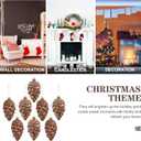 BESPORTBLE 8pcs Christmas Tree Hanging Ornaments, Shatterproof Plastic Pine Cones, Coffee Color, 3. 74 X 1. 96 Inches, for Holiday Decorations, Home, Office, and Party Decor