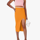 PRETTYGARDEN Women's Summer Midi Bodycon Dresses Casual Crew Neck Side Slit Sleeveless Knit Cut Out Tank Top Dress size M