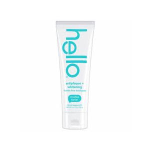Hello Antiplaque and Whitening Fluoride Free Toothpaste, 5 Oz Tube, Whitening Toothpaste with Natural Peppermint Flavor Tree Oil, Crushes Tartar and Helps Remove Surface Stains