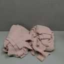 NICETOWN Blush Pink Linen Sheer Curtains 84 inch Length, Adjustable Tie Top DIY Crafted Flax Semi Sheer Privacy with Light Filtering Vertical Drapes for Bedroom/Living Room, W52 x L84