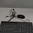 Keyboard and Mouse Combo Wired, Large Print Computer Keyboards with Wrist Rest, Lighted RGB Backlit Keyboard Easy to See, Ergonomic Light Up USB Keyboard Set for PC, Windows, Laptop SABLUTE