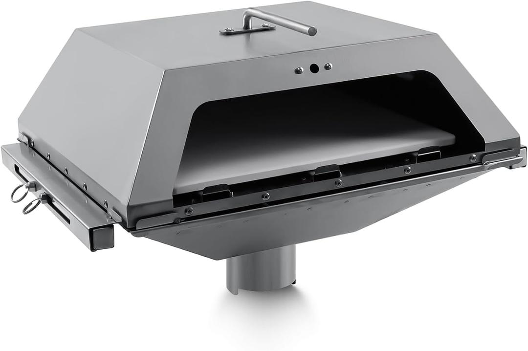 Wood Fired Pizza Oven Attachment for Traeger, Pit Boss, Camp Chef, Green Mountain/GMG, Rec-Tec, Z Grills, Smokin Brothers Pellet Grills, Converts Pellet Grills Smoker to Outdoor Pizza Maker Accessory