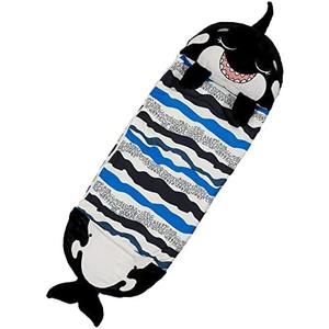 Happy Nappers Pillow & Sleepy Sack- Comfy, Cozy, Compact, Super Soft, Warm, All Season, Sleeping Bag with Pillow- Medium 54” x 20”, Shark
