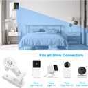 UTEBIT Wall Mount Compatible with Blink Mini Pan-Tilt Camera, 180 Angles Bracket Rotation 2 Pack Adjustable Camera Mount Stand for Blink Mini Indoor/Outdoor Camera (NOT Included Cam)