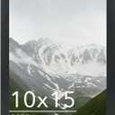 10x15 Picture Frame Black for Wall Mounting, Horizontal and Vertical Formats for Wall Hanging, Wood 10x15 Frame, Black, 1 Pack