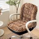 Office Chair Cushion with Back Support Leopard Print Chair Cushions Desk Chairs Pads Dorm Office Non-Slip Seating Pad